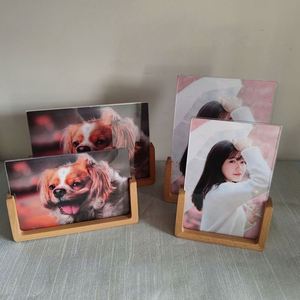 Porta Menús Acrílico Ecológico con Logotipo Personalizado, Base de Madera, Forma Personalizada, Impresión Serigráfica, Soporte de Exhibición de Escritorio, Promociones - Product Image 5