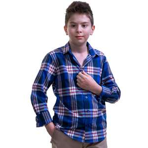 เสื้อเด็กลายสก๊อตสีฟ้า100% - Product Image 1