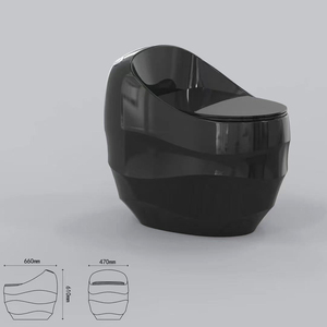 New Arrival thiết bị vệ sinh đầy màu sắc hình dạng trứng tầng gắn WC phòng tắm commode gốm một mảnh màu nhà vệ sinh - Product Image 3