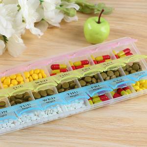 Boîte à médicaments, organisateur de pilules, 7 jours, 21 compartiments, étui de rangement en plastique portable avec couvercle pour la gestion quotidienne des médicaments - Product Image 5