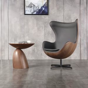Fauteuil de loisir en cuir de luxe, design fauteuil œuf, pour salon, appartement, mobilier moderne, fauteuil - Product Image 3