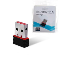 Adaptor WiFi USB Mini, Kartu Jaringan LAN 2.4G 150Mbps Driver Wifi 802.11N untuk Komputer PC