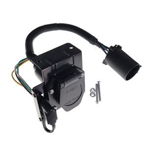 4 Pin And 7 Pin Trailer Wiring Harness 350 Mm Pvc Insulated Ip65 Black 12 V With Connector For Tow Vehicle - Product Image 2