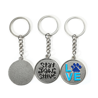 Porte-clés patte de chien chat avec logo personnalisé en métal
