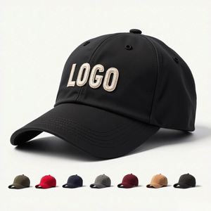 Casquette de baseball de luxe en coton personnalisable pour hommes, imperméable, avec logo brodé, casquette de sport vierge, vente en gros - Product Image 1