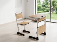 Conjunto de Escritorio y Silla Ajustables en Altura, Simple y Moderno, para Estudiantes, Muebles Escolares Ecológicos y Duraderos