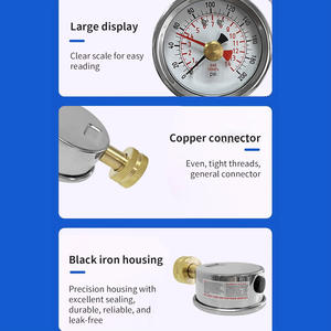 게이지에 대한 AKS 가정용 수압-실내/실외 정원 호스 관개 시스템용 스테인리스 스틸 0-200 PSI 3/4 "나사 - Product Image 6