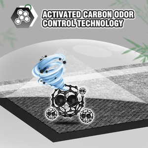 Tapis d'apprentissage jetables pour chiens, directement de l'usine, film noir, matériau écologique au charbon de bambou - Product Image 4