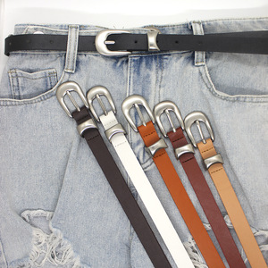 <span class=keywords><strong>Ceinture</strong></span> en <span class=keywords><strong>cuir</strong></span> pour <span class=keywords><strong>femme</strong></span>, fine, <span class=keywords><strong>boucle</strong></span> <span class=keywords><strong>argent</strong></span>ée, couleur unie, en <span class=keywords><strong>cuir</strong></span> PU - Product Image 4