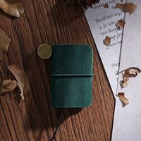 Mini carnet d'aventure en cuir de vache pur à la mode Bloc-notes Mémo Bloc-notes en cuir véritable pour Road-Trip Échantillon gratuit