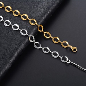 Chaîne de main inaltérable, Bracelet Rolo rond en acier inoxydable, Grand bracelet cercle de 8,2 mm de largeur, Bracelet réglable pour la fabrication de bijoux - Product Image 2