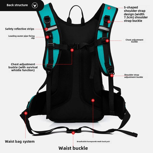 Sac à dos de randonnée léger et respirant, résistant à l'eau, pour le cyclisme, le camping, la randonnée, l'escalade, le trekking, comprend un sac à dos de montagne - Product Image 3