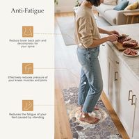 Tapis de cuisine, tapis de sol, antidérapants, lavables, imperméables, rembourrés, anti-fatigue, tapis de couloir floral pour la lessive, l'évier, le bureau