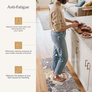 Alfombras <span class=keywords><strong>de</strong></span> Cocina, Alfombras Antideslizantes, Lavables, Impermeables, Acolchadas, Antifatiga, Alfombra <span class=keywords><strong>de</strong></span> Corredor Floral para Lavandería, Fregadero, Oficina - Product Image 5