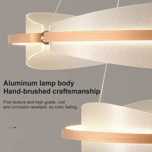 Lampe de décoration d'intérieur nordique led suspension circulaire en aluminium moderne pour salle à manger - Product Image 6