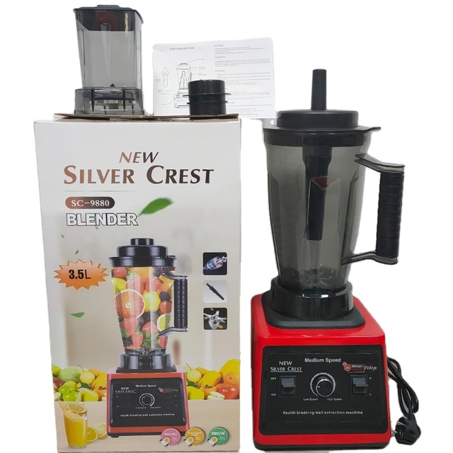 Hot 3L 9525 Motor SILVER CREST Double Cup Blender for Home 2 in 1 Blender Home Kitchen Multifunctional Sc-9880 Commercia Juicerl