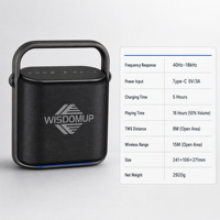 Enceinte Bluetooth portable avec lumière RGB, Bluetooth 5.0, batterie 12000 mAh et poignée pour karaoké en extérieur