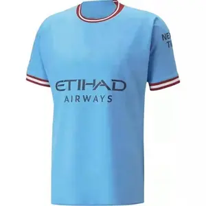 Thailand Soccer Jersey 22-23 Manchesteers City Home Sport Football Uniform Shirt Custom Football Wear