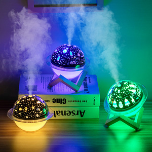 Humidificateur ultrasonique avec projecteur d'étoiles, lumière changeante de couleur, alimenté par USB, aromathérapie de table, cadeau pour étudiants, anniversaire - Product Image 2