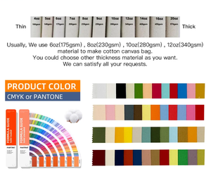 16オンス厚手コットン生地無地ブランクエコ再利用可能大容量ホワイトカスタムプリントロゴギフトショッピングキャンバストートバッグ女性用 - Product Image 5