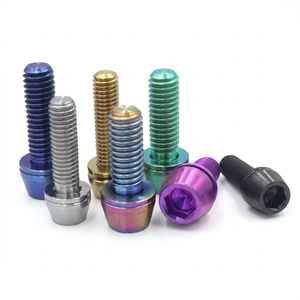 M5 and M6 Tapered Hex Head Bolts and Titanium Alloy Tapered Hex <b>Socket</b> <b>Screws</b> for Bicycle and Motorcycle Modifications - Product Image 1