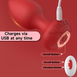 Juguete Sexual Más Vendido, Caja de Juguetes Sexuales, Vibrador Anal de Silicona de 10 Velocidades con Control Remoto Inalámbrico en Forma de Rosa Luminosa para Hombre, Estimulador de Próstata - Product Image 4