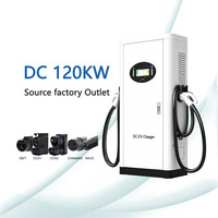 Station de recharge DC pour véhicules électriques 120 kW à montage au sol, vente directe usine, chargeur rapide double pistolet, compatible GB/T CCS NACS
