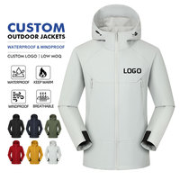 Veste multifonctionnelle coupe-vent d'extérieur avec logo personnalisé, impression en polaire, uniforme imperméable, veste d'hiver pour homme, veste softshell