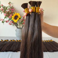 Cheveux en vrac de qualité supérieure, platine, 100% cuticules alignées, cheveux russes, couleur ombrée, extensions de cheveux humains en vrac pour salon