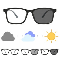Nuevas gafas cuadradas fotocromáticas para mujer Unisex de gran tamaño PC Gafas de calidad premium Gafas de rayos azules Anti luz azul