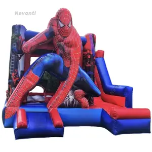 Op Maat Gemaakte Opblaasbare Spider Man Uitsmijter Glijbaan Spiderman Jumpers Opblaasbare Spider-Man Combo Castle