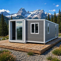 Maison préfabriquée modulaire pliable de haute qualité de 20, 30 ou 40 pieds, 2-3 chambres, maison mobile extensible, villa-conteneur, appartement