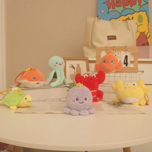 Juguetes de Peluche y Llaveros de Animales Marinos, Material de Algodón, Tamaños de 11-30CM, Serie Océano, Varios Tipos, Muñecos para Máquinas de Garra, Venta al por Mayor - Product Image 1