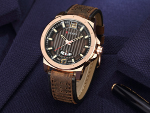 Montre à quartz pour homme Curren 8293 de haute qualité, boîtier en alliage, montre à quartz pour homme avec calendrier, montre-bracelet sport étanche - Product Image 5
