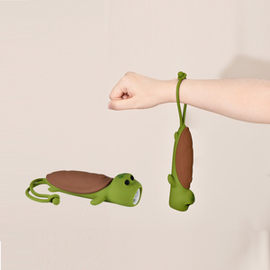 Luminosité réglable Dimmable Mini <span class=keywords><strong>Tortue</strong></span> de mer Lampe de poche Mode stroboscopique Dragonne en silicone souple <span class=keywords><strong>Veilleuse</strong></span> USB Rechargeable - Product Image 1