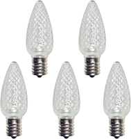 Ampoules LED C9 multicolores rouges et blancs chauds pour décorations de Noël, patio, bistrot, café, mariage et fêtes