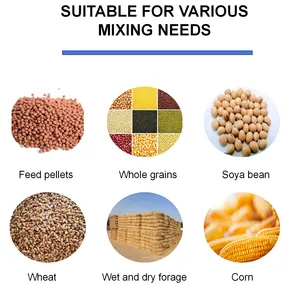 Equipo de procesamiento de alimentos Mezclador de alimentos de acero inoxidable Máquina mezcladora de alimentos para animales