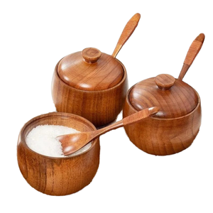 Boîte à sel artisanale en bois, neuve, vintage, de qualité supérieure, fabriquée à la main - Product Image 3