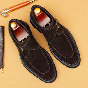 Chaussures décontractées pour hommes, imperméables, respirantes, légères, élégantes, en cuir véritable, formelles, à enfiler, plates, pour l'extérieur, grande taille - Product Image 3