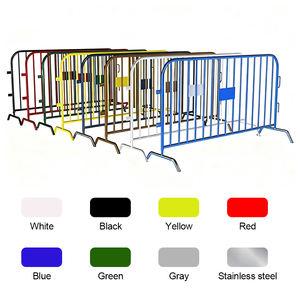 Yol güvenliği olay çit trafik yönetimi için taşınabilir galvanizli Metal yaya barikat çit kalabalık kontrol bariyeri - Product Image 5