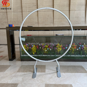 SMS Classical Round Hoop Wedding <b>Backdrop</b> <b>Stand</b> With Removable Fabric Cover Aluminum Alloy Metal Wedding Background Frame - Product Image 4
