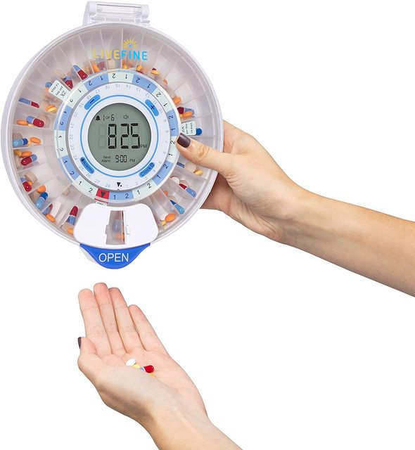 Smart Weekly Storage Organizer with WiFi & Bluetooth, Automatic Timing Reminder Container for Vitamins, Supplements & Daily Use