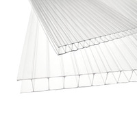 Plaque alvéolaire en polycarbonate multi-parois, protection UV, pour serre, abri de voiture, lucarne, toit, auvent