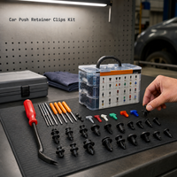 Kit de clips de fixation pour voiture, assortiment de attaches automobiles avec outils de démontage de garnitures et boîte de rangement