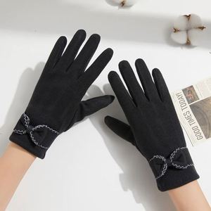 Gants I-0060 pour femmes, automne et hiver, en peluche, chauds et adorables, mitaines résistantes au froid, compatibles avec les écrans tactiles, pour la conduite - Product Image 4