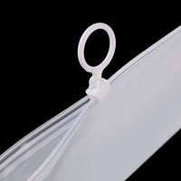 Sacs à fond plat en PE mat avec fermeture éclair à languette, personnalisables, pour le rangement de cosmétiques en voyage et en déplacement professionnel, en stock