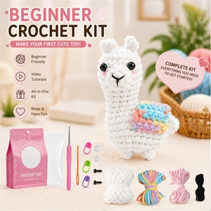 <span class=keywords><strong>Kit</strong></span> de <span class=keywords><strong>Ganchillo</strong></span> para Principiantes, Set de Tejido de Animales de Peluche, Llama, Alpaca, <span class=keywords><strong>Kit</strong></span> de <span class=keywords><strong>Ganchillo</strong></span> DIY para Principiantes - Product Image 1