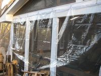 Auvent en vinyle transparent de qualité commerciale imperméable de 0,5 mm, enroulable, pour terrasse