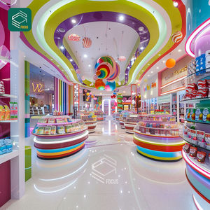 Chất lượng cao kẹo hiển thị đảo sô cô la đứng Cookie truy cập kẹo hiển thị tủ kẹo hiển thị giá - Product Image 5