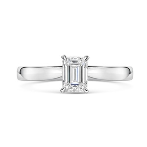 Anillo de Diamante Esmeralda Cultivado en Laboratorio ROX, 0.80 Quilates, Oro Blanco de 18 Quilates, Anillo de Diamante Clásico con Certificado IGI para Boda o Compromiso - Product Image 2